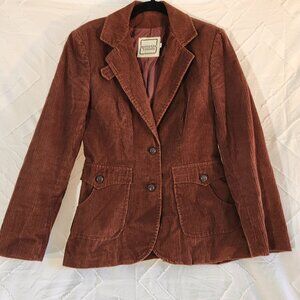 Vintage Monette Casuals Size 7 Brown Button up Corduroy Jacket